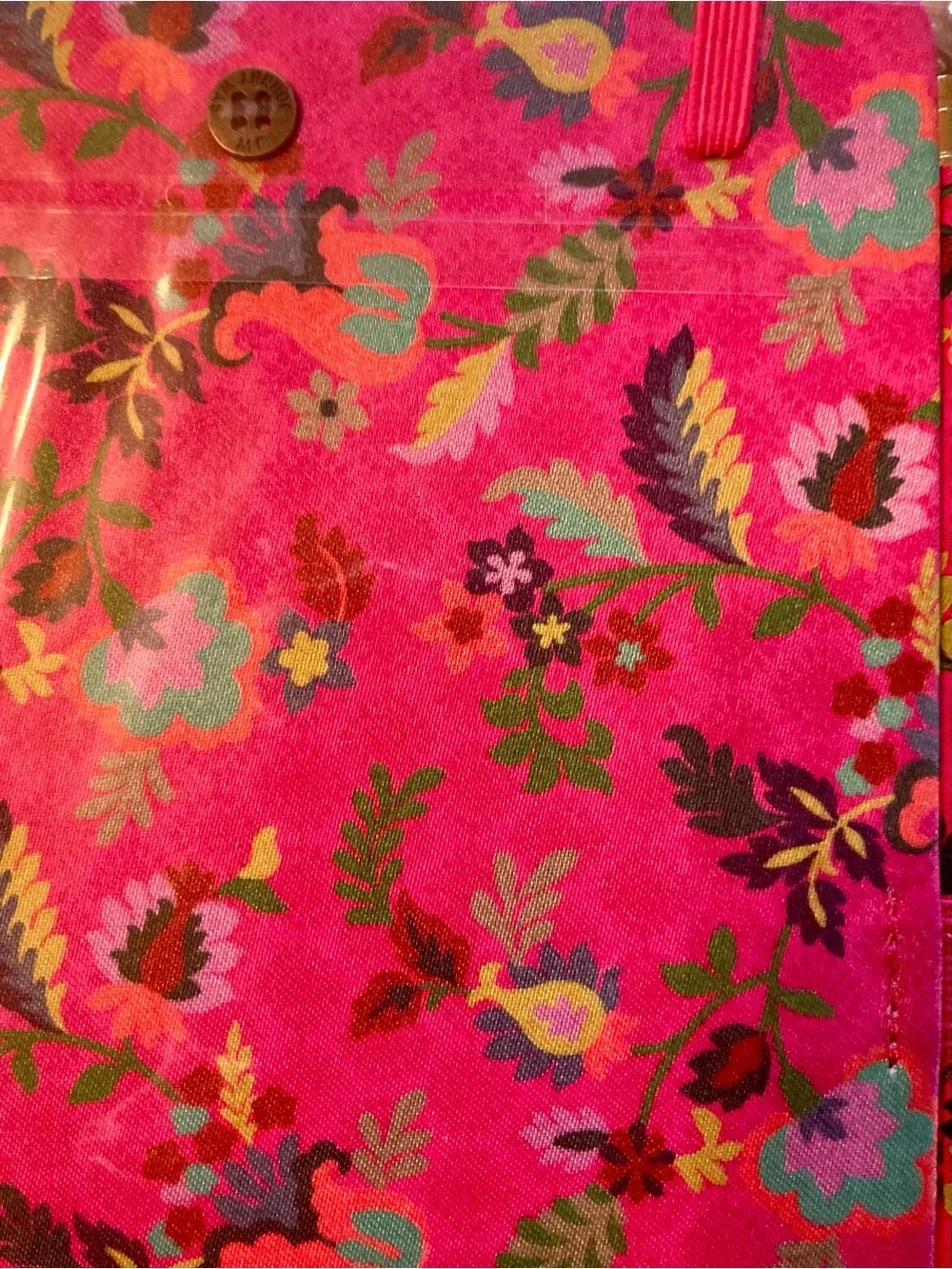NEW Johnny Was Verney Journal and Pen Set Silk Blend Floral Pink Size 8.5